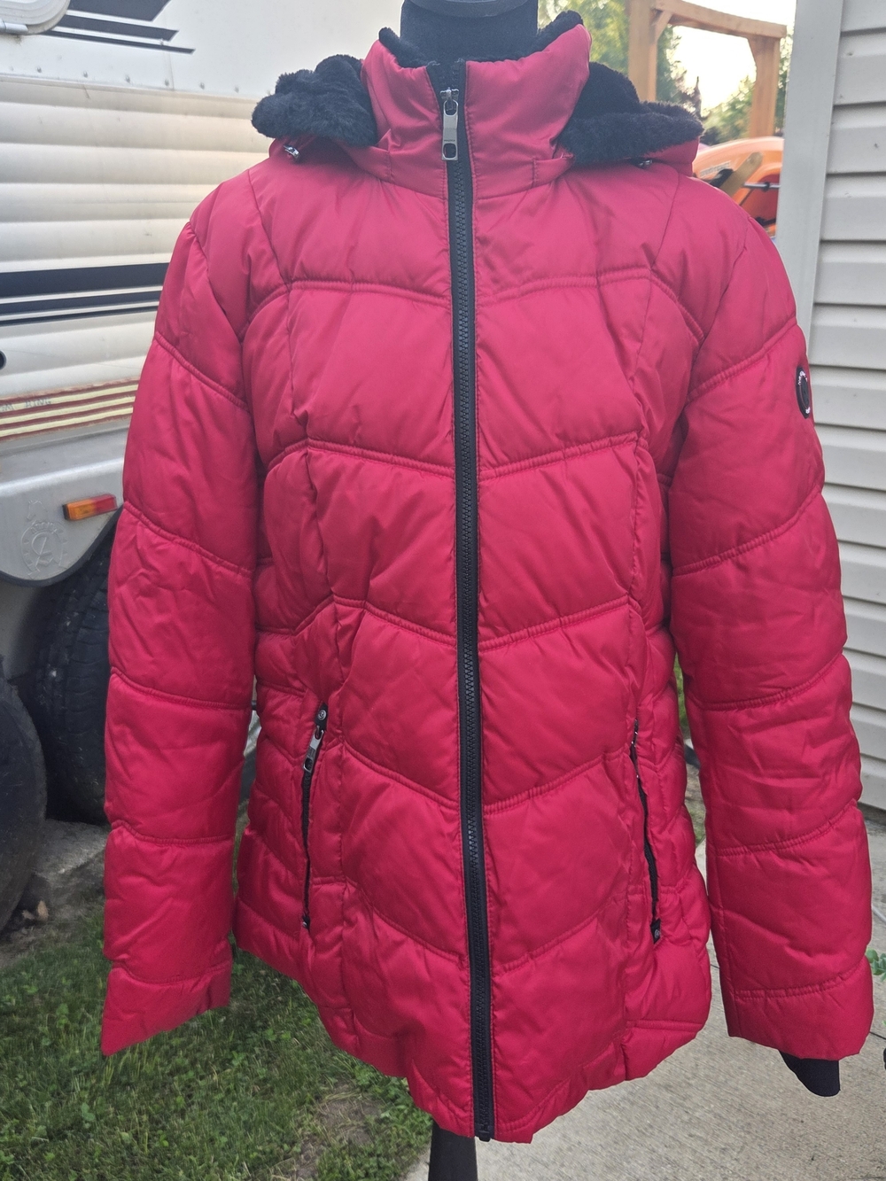 Nautica Red Puffer Ski Jacket